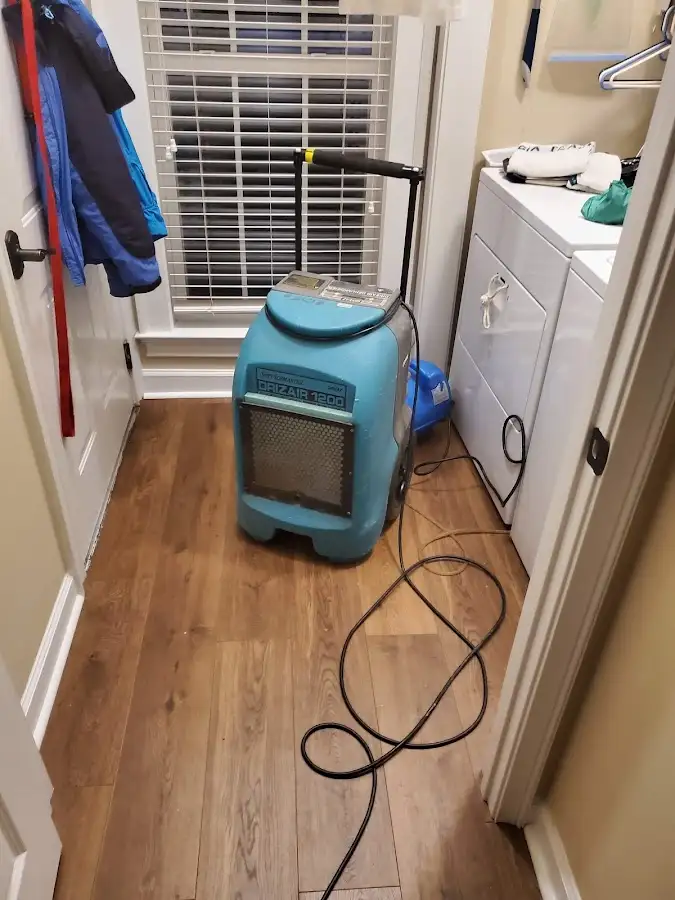 Commercial dehumidifier deployed for Flood Damage Cleanup in Baker City